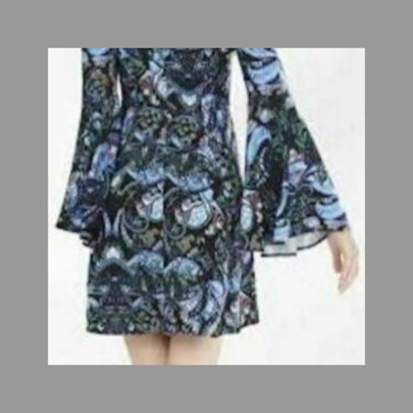 Express Paisley Fit And Flare Dress - Picture 2 of 3